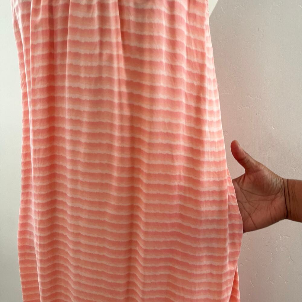 Reistor Raspberry Sorbet Dress Women's XS/S in Sunrise Stripes Midi Quiet Luxury - Picture 4 of 8